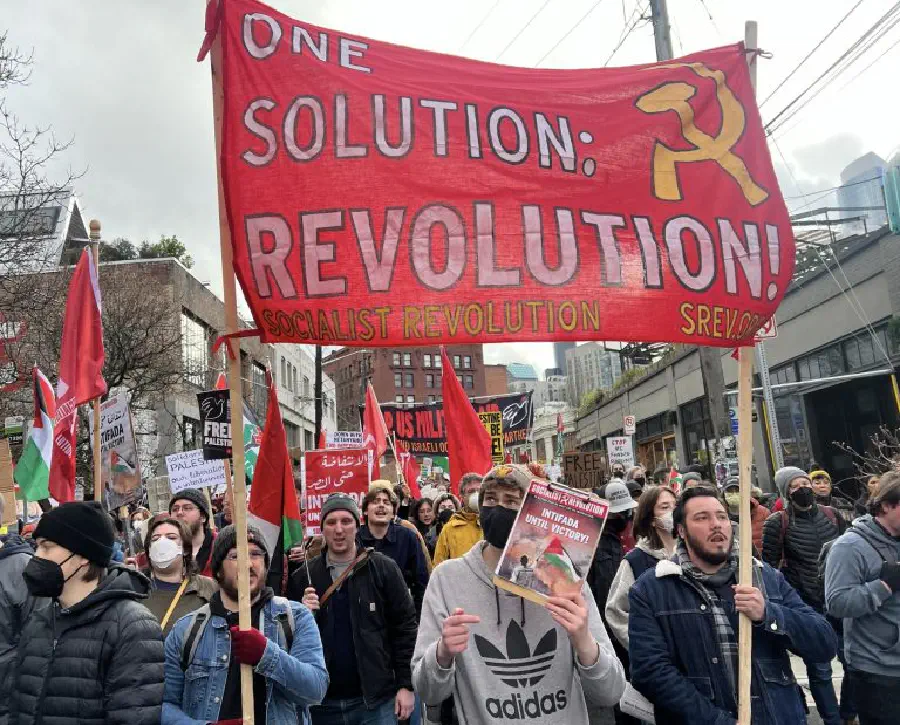 Настойчивость и упорство движения солидарности с Газой — это доказательство того, что подспудная тлеющая ненависть выходит далеко за рамки выборов. / Изображение: Socialist Revolution