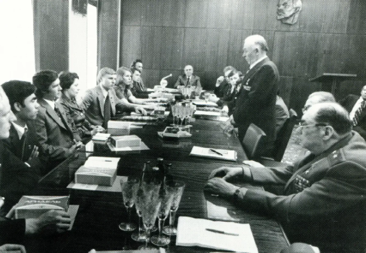 Встреча с делегатами «Газпрома» Газпрома в 1989 году