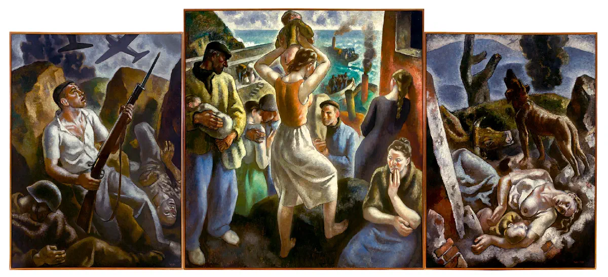 Военный триптих (1938), Аурелио Артета, написанный во время Гражданской войны в Испании