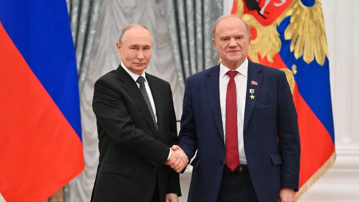 Президент РФ Владимир Путин и Геннадий Зюганов